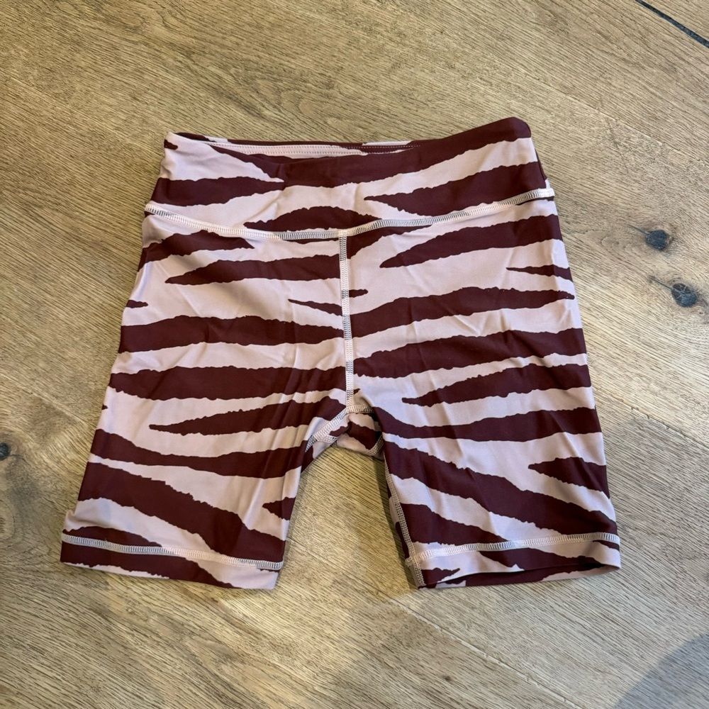Munster zebra pink and Brown and Patterned biker Shorts